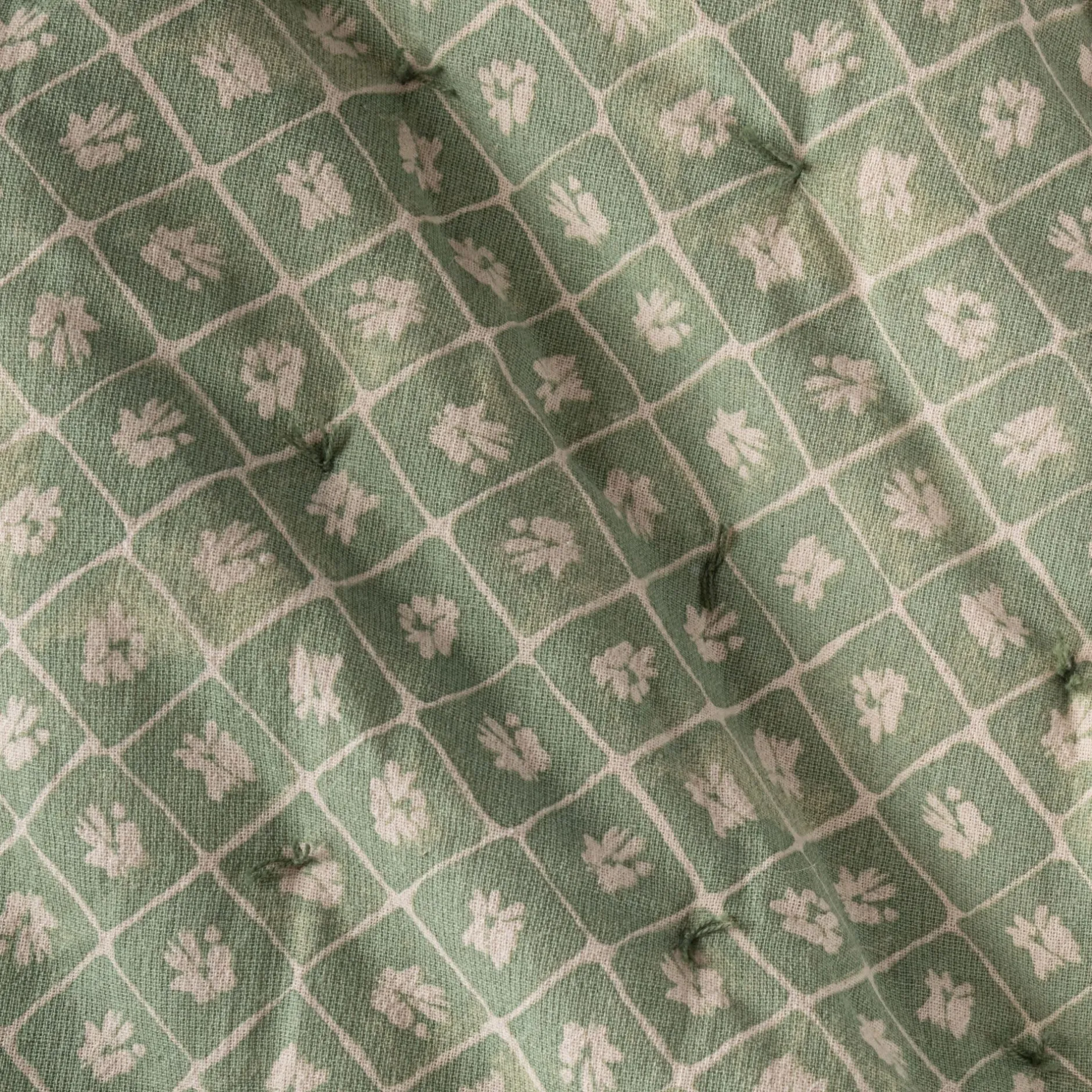 Couvre-Lit*alinea Couvre lit finition croquet en coton 220x240cm - Vert