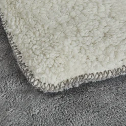 Plaid|Couvre-Lit*alinea Couvre lit imitation fourrure 180x220cm - restanque Gris