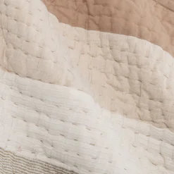 Couvre-Lit*alinea Couvre-lit patchwork en coton 230x250cm - Beige