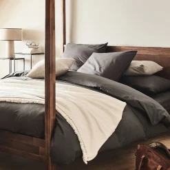 Couvre-Lit*alinea Couvre-lit en coton point ajouré 230x240cm - écru Blanc