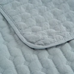 Couvre-Lit*alinea Couvre-lit en tissu surpiqué 230x250cm - calaluna Bleu