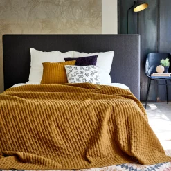 Couvre-Lit*alinea Couvre-lit en tissu surpiqué 230x250cm - alep Jaune