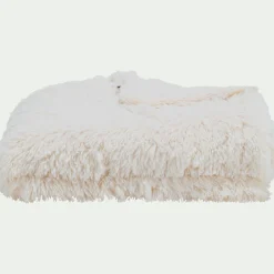 Plaid|Couvre-Lit*alinea Couvre-lit imitation fourrure en polyester - 180x220cm Blanc