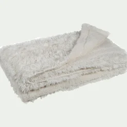 Plaid|Couvre-Lit*alinea Couvre-lit imitation fourrure en polyester - 180x220cm Blanc