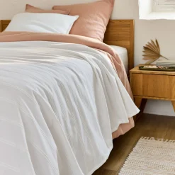 Couvre-Lit*alinea Couvre-lit tissé en coton 230x250cm - ventoux Blanc