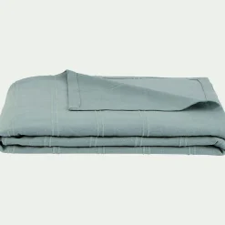 Couvre-Lit*alinea Couvre-lit tissé en coton 180x230cm - calaluna Bleu