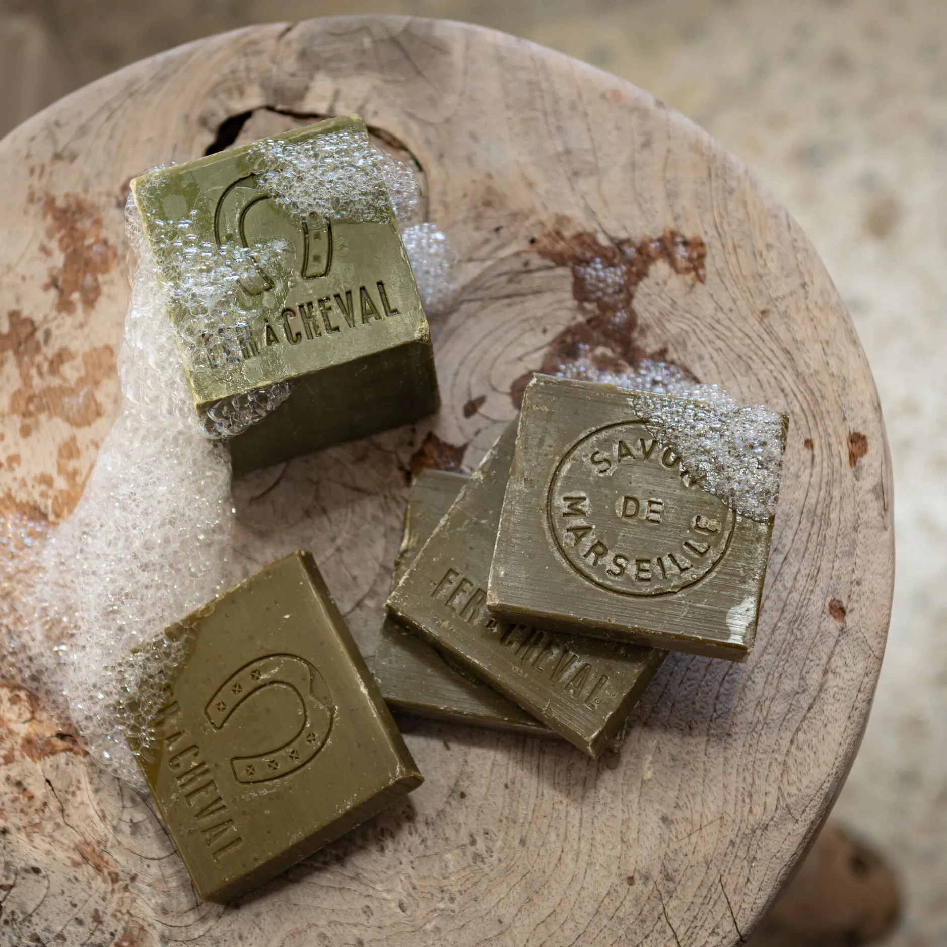 Cosmétique|Accessoire De Salle De Bain*alinea Cube savon de Marseille 300gr - Vert