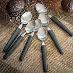 Couvert De Table*alinea Cuillère à café en matière végétale 100% recyclable - Noir