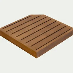 Pieds De Parasol*alinea Dalle de lestage pour pied de parasol en béton et bois 22kg - Naturel