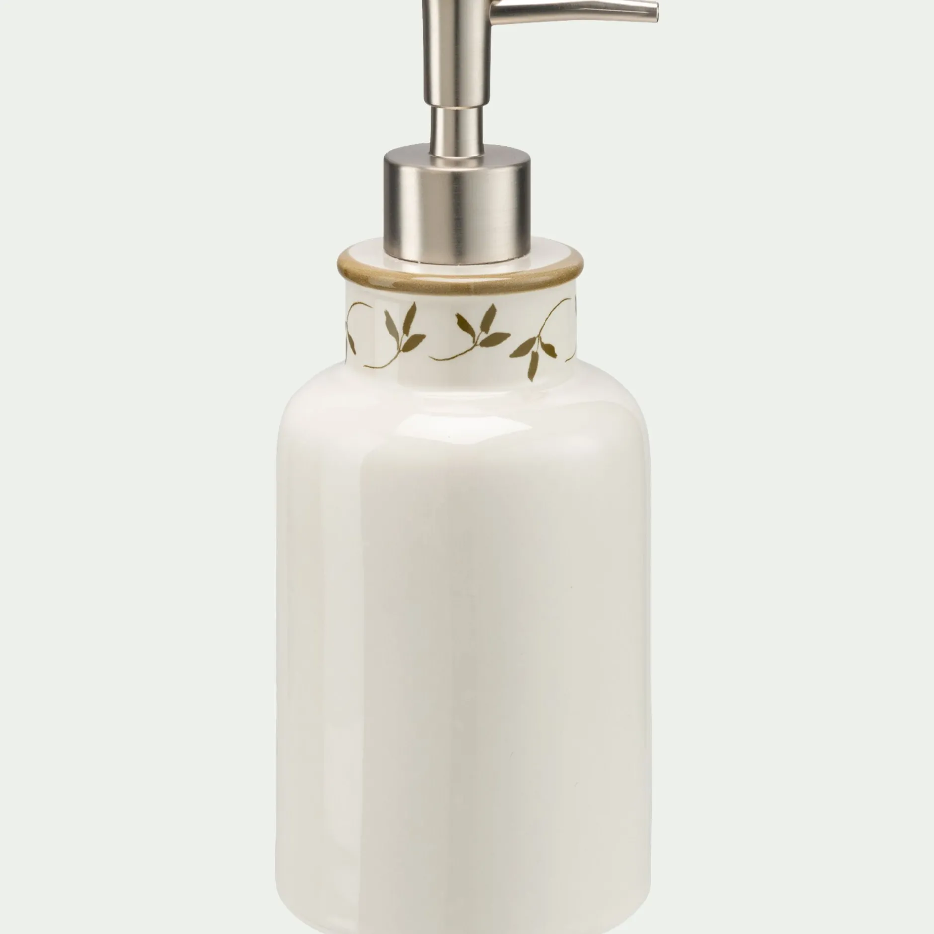 Accessoire De Salle De Bain*alinea Distributeur à savon liquide en grès - Blanc