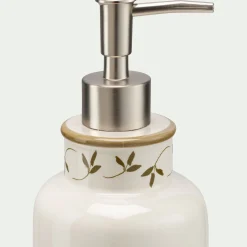 Accessoire De Salle De Bain*alinea Distributeur à savon liquide en grès - Blanc