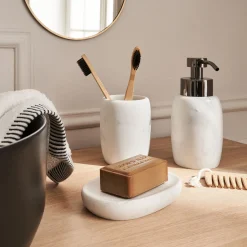 Accessoire De Salle De Bain*alinea Distributeur de savon en polyrésine - Blanc