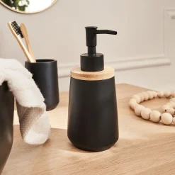 Accessoire De Salle De Bain*alinea Distributeur de savon en polyresine - Noir