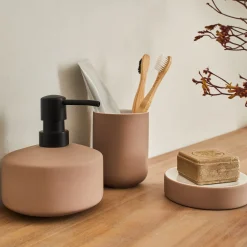 Accessoire De Salle De Bain*alinea Distributeur de savon en grès - Rose