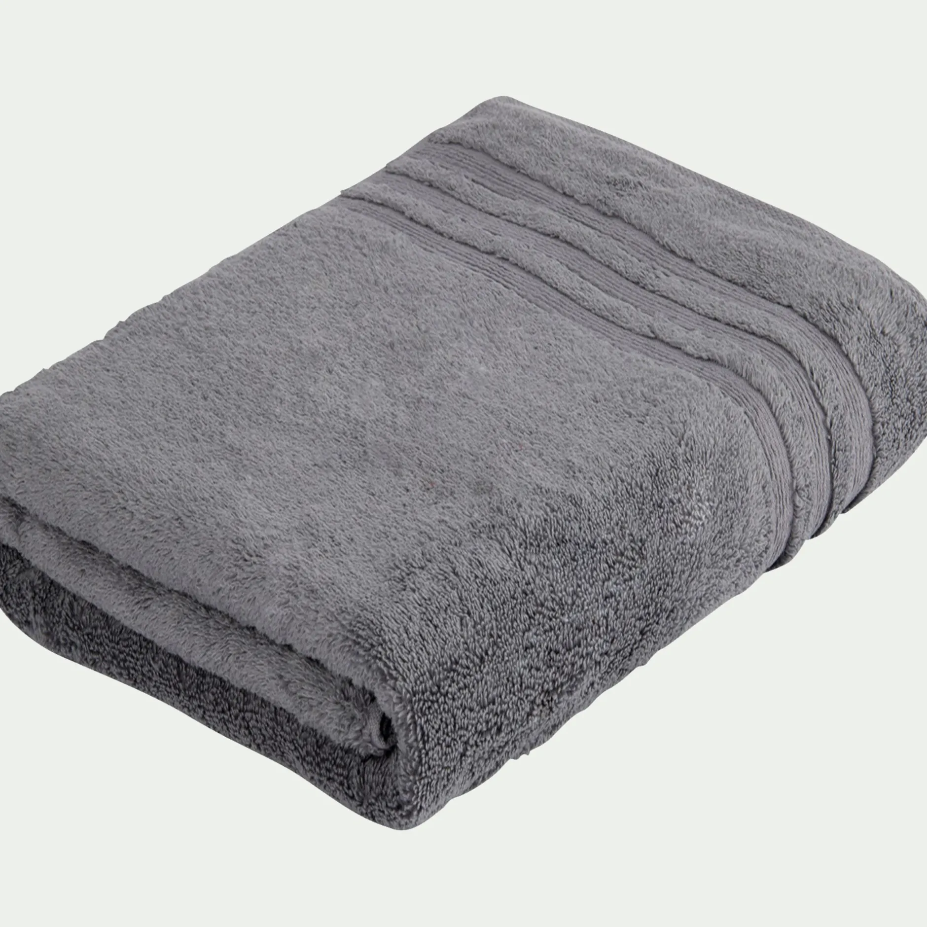 Drap De Bain*alinea Drap de bain bouclette en coton - anthracite 100x150cm Gris