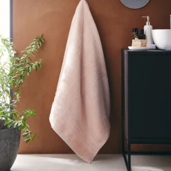 Drap De Bain*alinea Drap de bain bouclette en coton - grège 100x150cm Rose