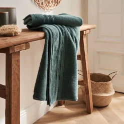 Drap De Bain*alinea Drap de bain bouclette en coton - 100x150cm Vert