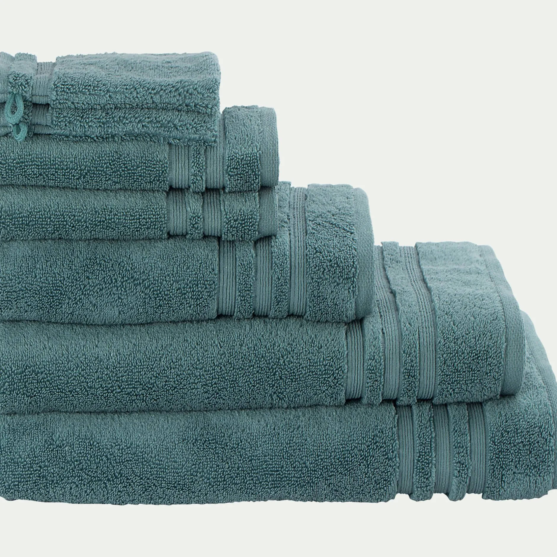 Drap De Bain*alinea Drap de bain bouclette en coton - 100x150cm Vert