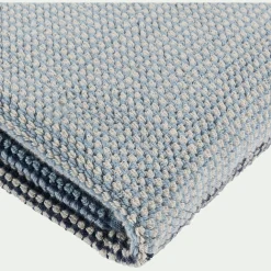 Drap De Bain*alinea Drap de bain bouclette jacquard en coton - 100x150cm Bleu