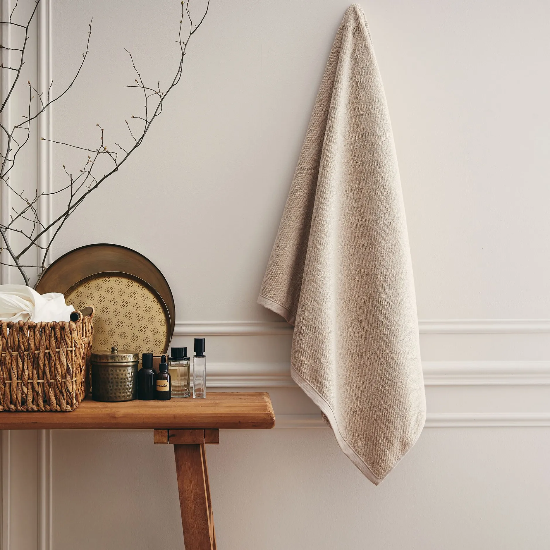 Drap De Bain*alinea Drap de bain en bouclettes de coton bio - alpilles 90x150cm Beige