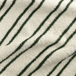 Drap De Bain*alinea Drap de bain en coton à rayures 100x150cm - Vert