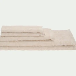 Drap De Bain*alinea Drap de bain en coton motif floral 100x150cm - écru Blanc