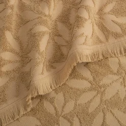 Drap De Bain*alinea Drap de bain en coton motif floral 100x150cm - sable Beige