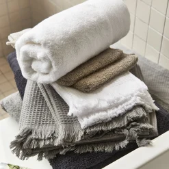 Drap De Bain*alinea Drap de bain en coton peigné - optique 100x150cm Blanc