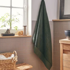Drap De Bain*alinea Drap de bain en coton peigné - cèdre 100x150cm Vert