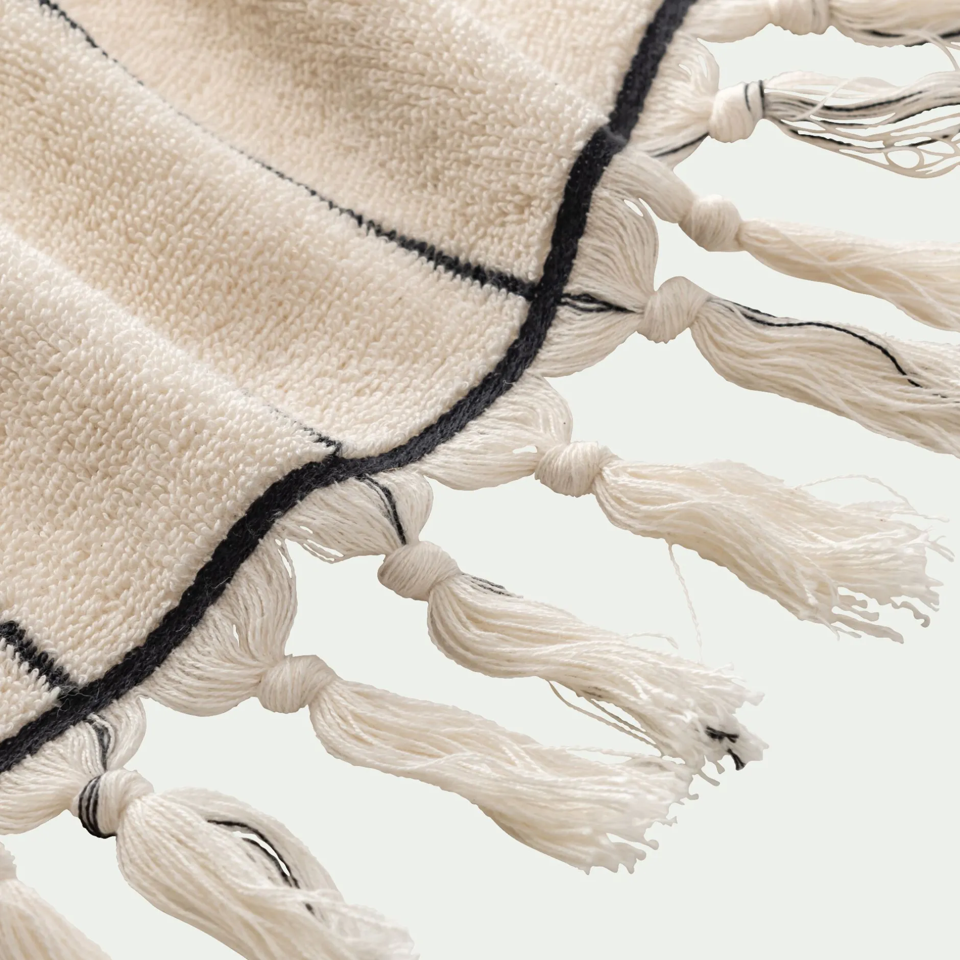 Drap De Bain*alinea Drap de bain rayé en coton 100x150cm - Beige