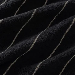 Drap De Bain*alinea Drap de bain rayé en coton 100x150cm - Noir