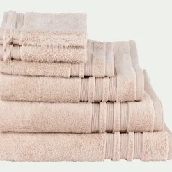 Drap De Douche*alinea Drap de douche bouclette en coton - grège 70x140cm Rose