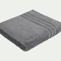 Drap De Douche*alinea Drap de douche bouclette en coton - anthracite 70x140cm Gris