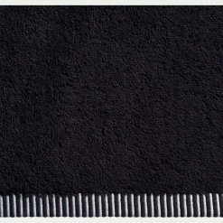 Drap De Douche*alinea Drap de douche brodé en coton - 70x140cm Noir