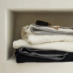 Drap De Douche*alinea Drap de douche brodé en coton - ventoux 70x140cm Blanc