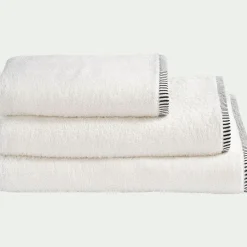 Drap De Douche*alinea Drap de douche brodé en coton - ventoux 70x140cm Blanc