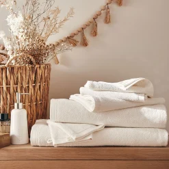 Drap De Douche*alinea Drap de douche en bouclettes de coton bio - ventoux 70x130cm Blanc