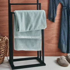 Drap De Douche*alinea Drap de douche en bouclettes de coton bio - 70x130cm Bleu