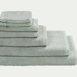 Drap De Douche*alinea Drap de douche en bouclettes de coton bio 70x130cm - olivier Vert