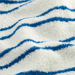 Drap De Douche*alinea Drap de douche en coton à rayures 70x140cm - Bleu