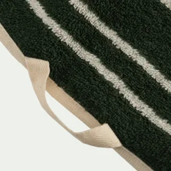 Drap De Douche*alinea Drap de douche en coton à rayures 70x140cm - Vert