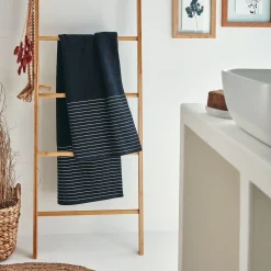 Drap De Douche*alinea Drap de douche en coton - 70x140cm Noir