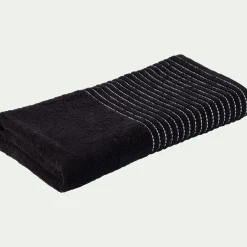 Drap De Douche*alinea Drap de douche en coton - 70x140cm Noir