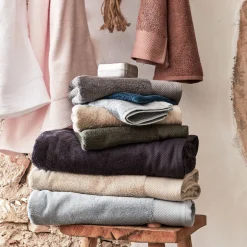 Drap De Douche*alinea Drap de douche en coton peigné - calaluna 70x140cm Bleu