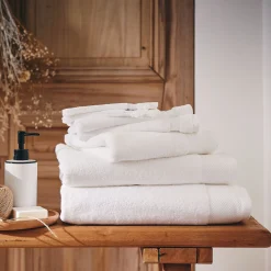 Drap De Douche*alinea Drap de douche en coton peigné - optique 70x140cm Blanc