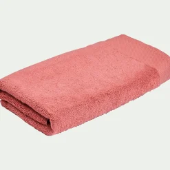 Drap De Douche*alinea Drap de douche en coton peigné - ricin 70x140cm Rouge