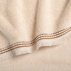 Drap De Douche*alinea Drap de douche frangé en coton 70x140cm - écru Blanc