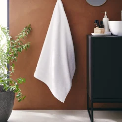 Drap De Douche*alinea Drap de douche qualité hôtelière en coton - 70x140cm Blanc