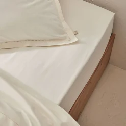 Drap Housse*alinea Drap housse en coton bio 90x200cm b30cm - ventoux Blanc