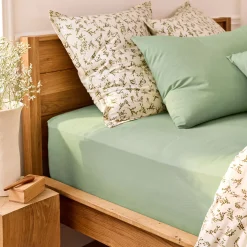Drap Housse*alinea Drap housse en coton 140x200cm B30cm - pistache Vert
